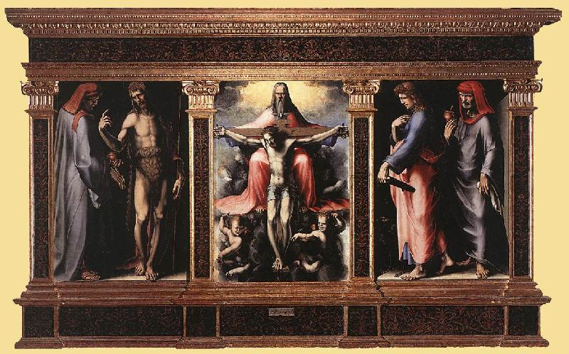 BECCAFUMI, Domenico Trinity fgj Sweden oil painting art